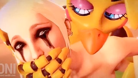 Blonde With Dripping Mascara Endures Painful Anal In Animated Porn
