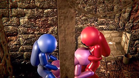 Two Among Us Fucks Pink Chick Futanari Cocks