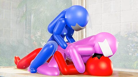 Red And Blue Impostors From Game Among Us Roughly Fuck