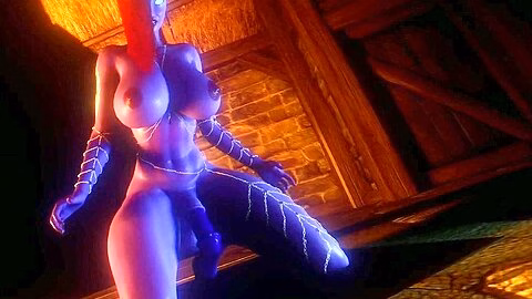 Draenei With Large Horse Dick Masturbate And Cum