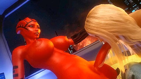 Asari And Other Futa Aliens Have Great Group Sex