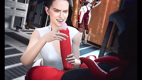 3d Porn Star Wars! Rey Palpatine Jerks Off A Huge Cock Futanari Darth Talon