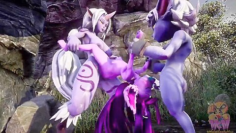Funatari Anime Creatures Fucking In A Threesome